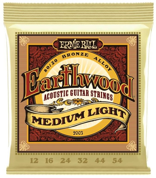 Ernie Ball 2003 Earthwood 80/20 Medium Light 12-54
