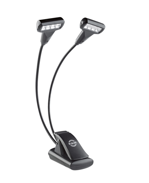 K&M Nodelampe Double 4 LED T-model flexlight - sort