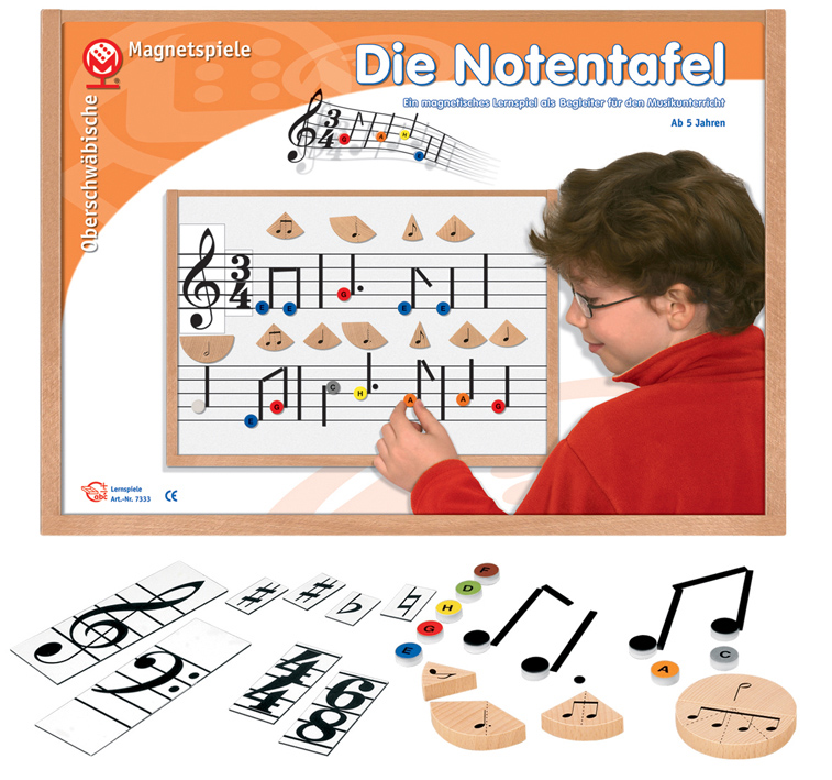 Die Notentafel : Ein magnetisches Lernspiel als Begleiter für den Musikunterricht ab 5 Jahren