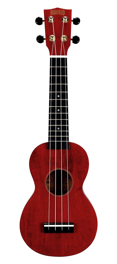Mahalo Slimline Series Soprano Ukulele - Red