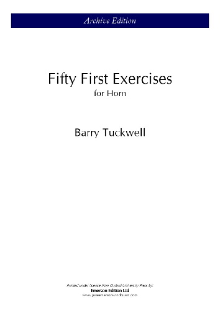 Fifty first exercises : for Horn