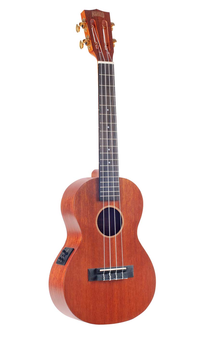 Mahalo Java Series Tenor Electro Ukulele - Trans BrownWith Padded Bag & Shoulder Straps