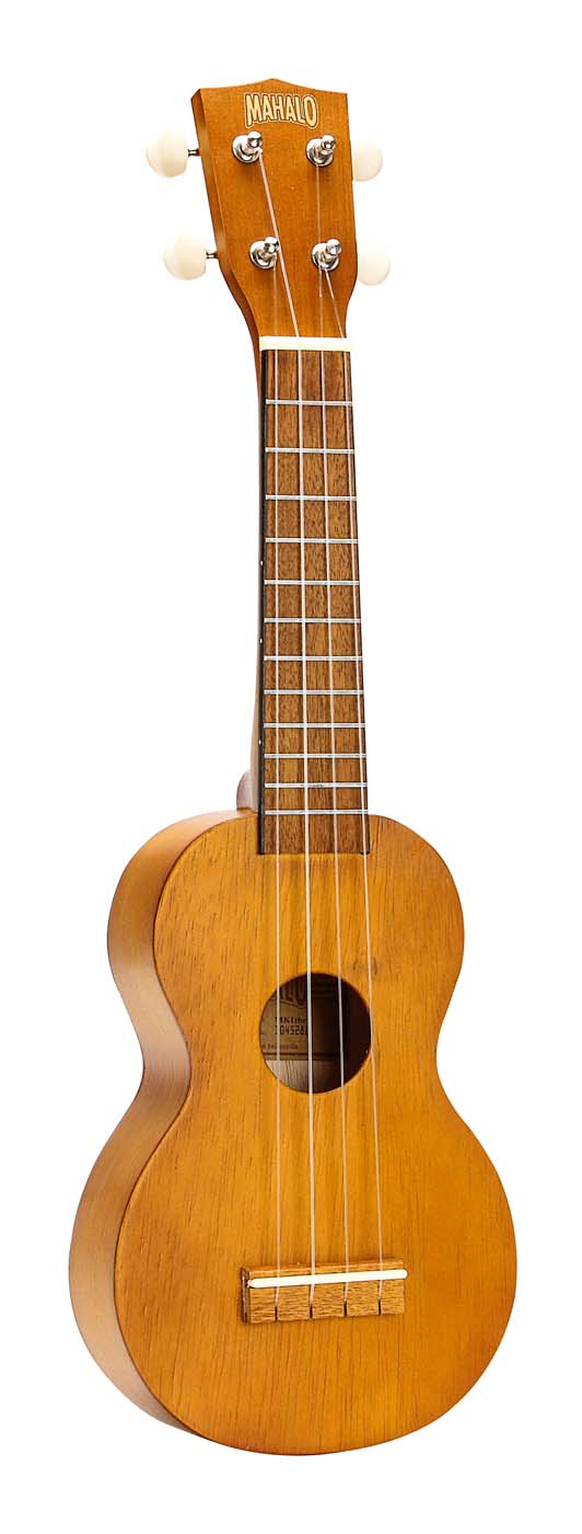 Mahalo Kahiko Series Soprano Ukulele - Trans Brown Med taske