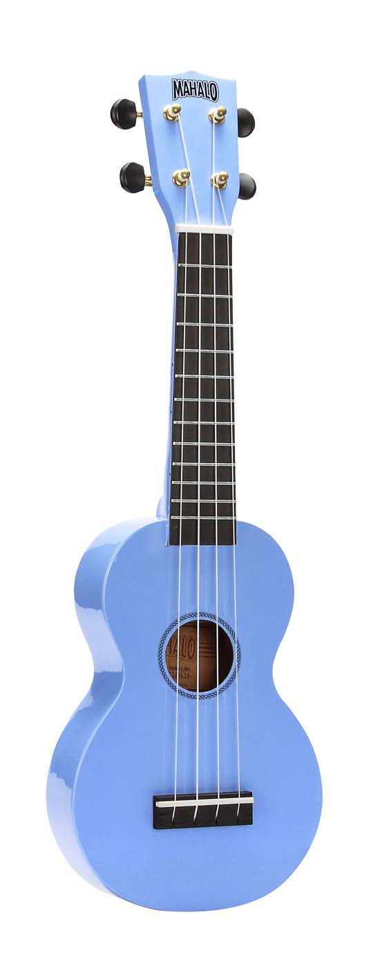 Mahalo Rainbow Series Soprano Ukulele - Light Blue Med taske