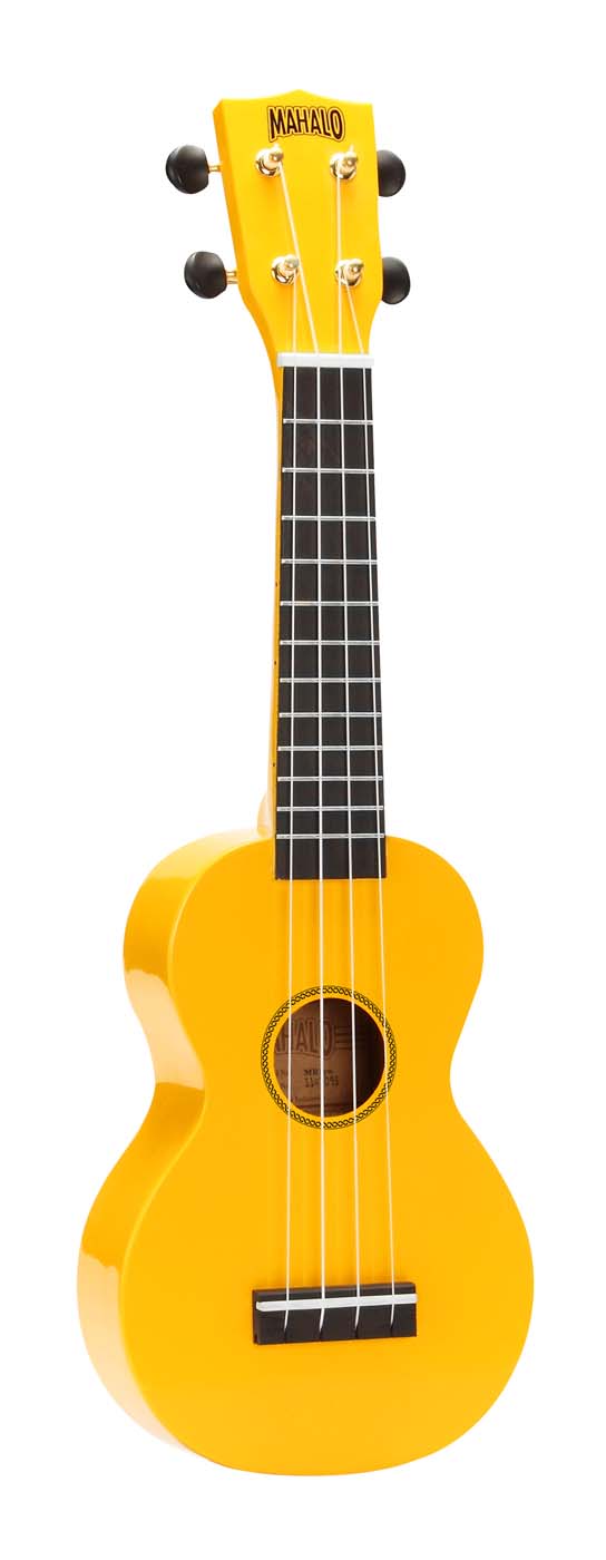 Mahalo Rainbow Series Soprano Ukulele - Yellow Med taske