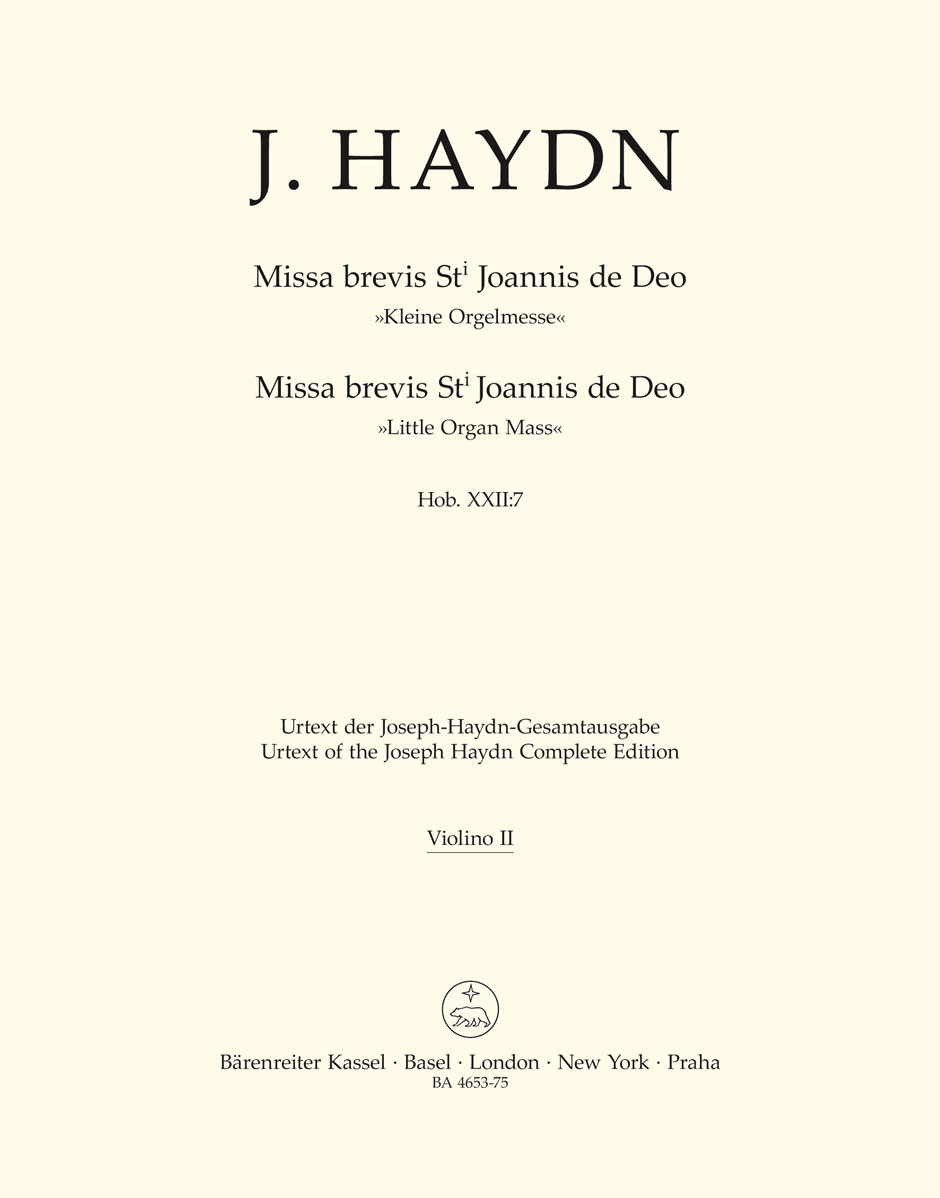 Missa brevis Sancti Joannis de Deo - Haydn, Joseph