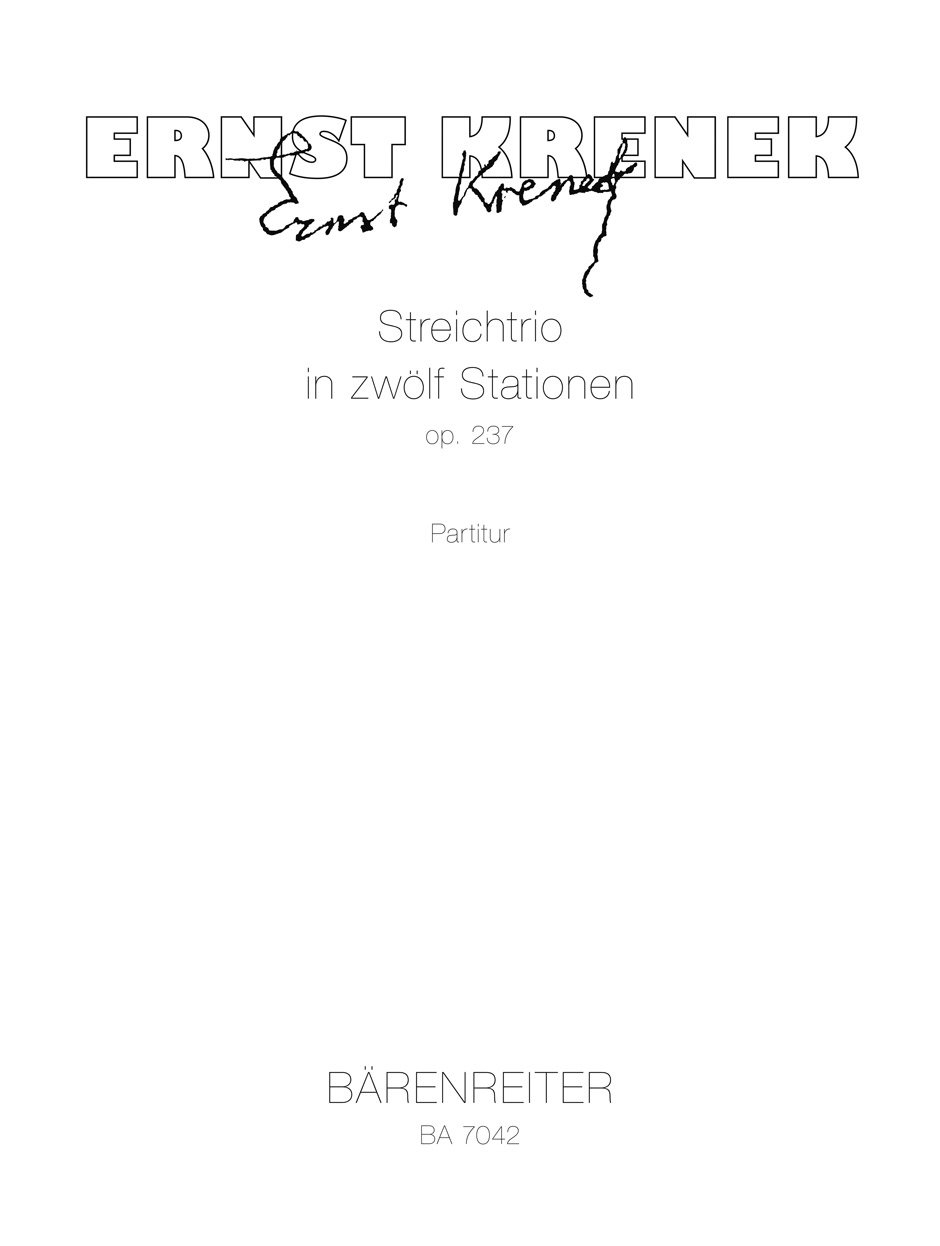 Streichtrio in zwölf Stationen - Krenek, Ernst