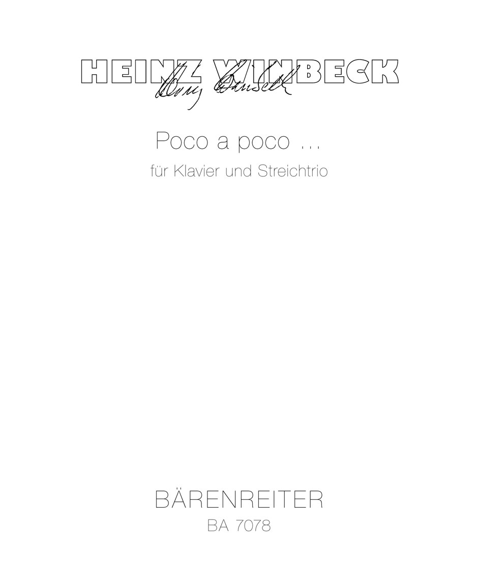 Poco a poco ... - Winbeck, Heinz