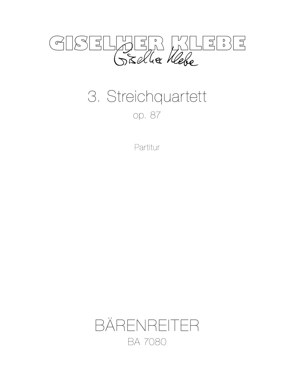 String Quartet - Klebe, Giselher