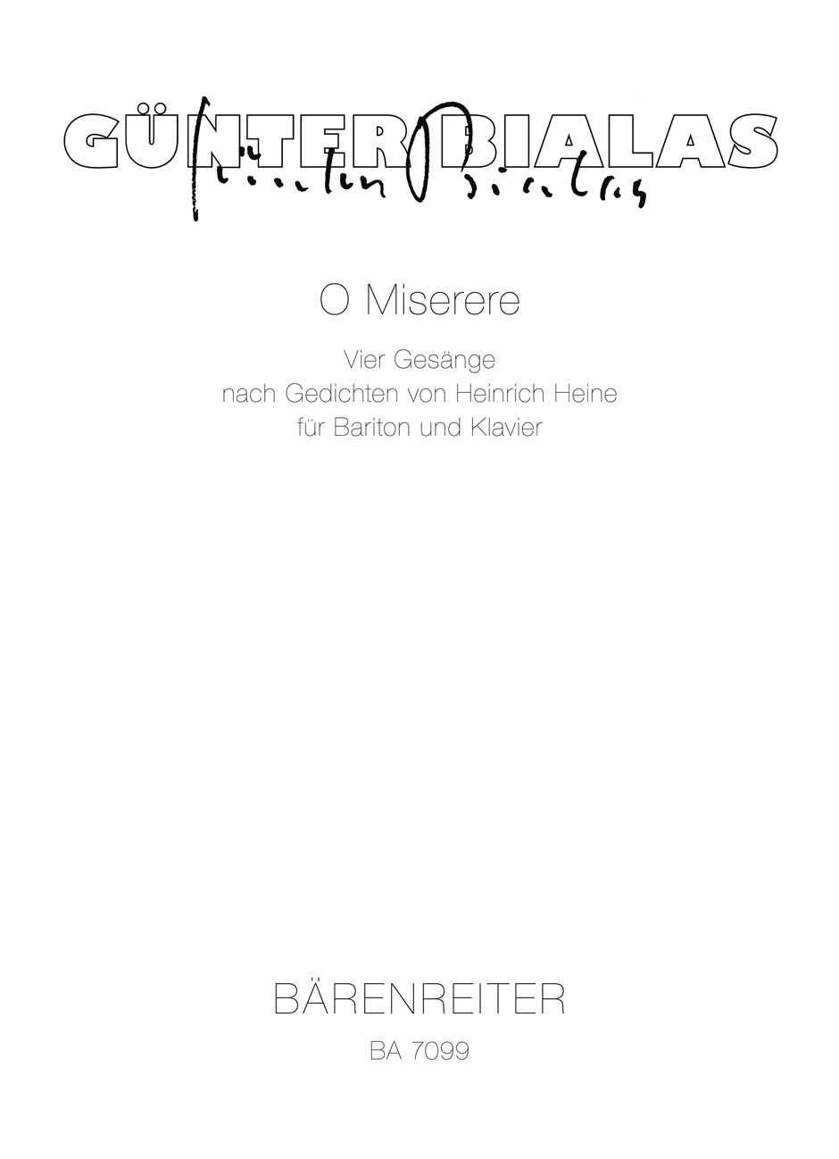 O Miserere - Bialas, Günter