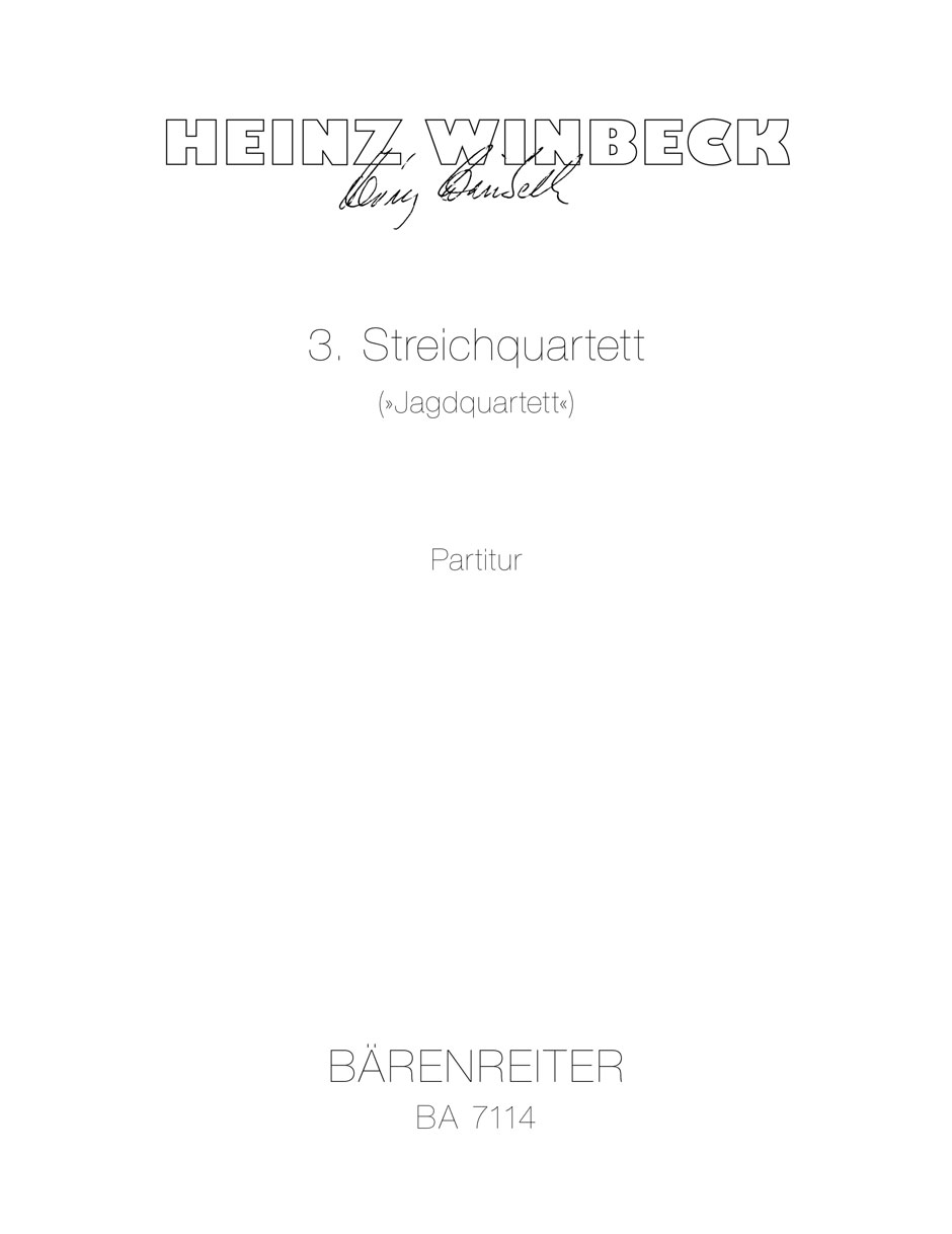 String Quartet - Winbeck, Heinz