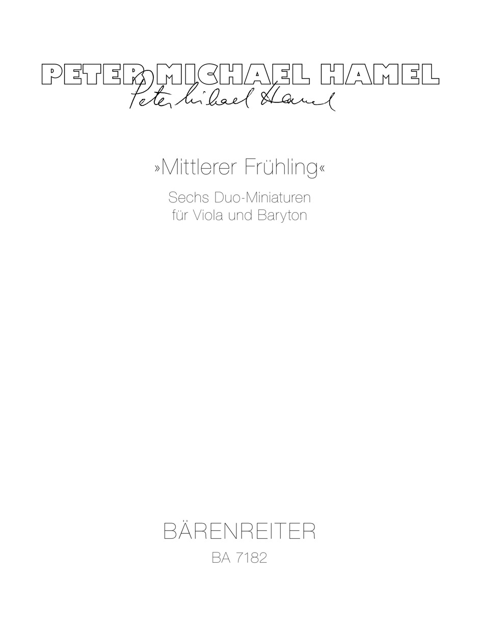 Mittlerer Frühling - Hamel, Peter Michael
