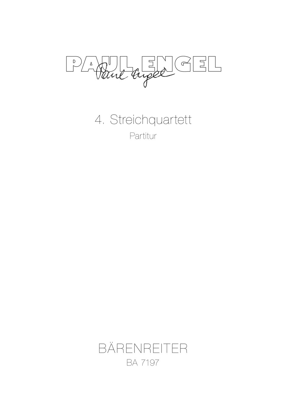 4. String Quartet - Engel, Paul
