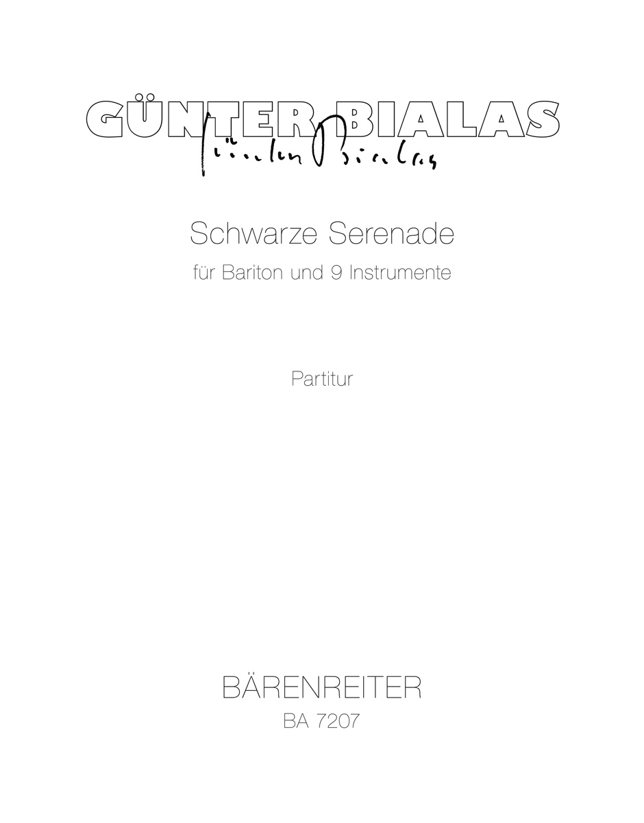 Schwarze Serenade - Bialas, Günter