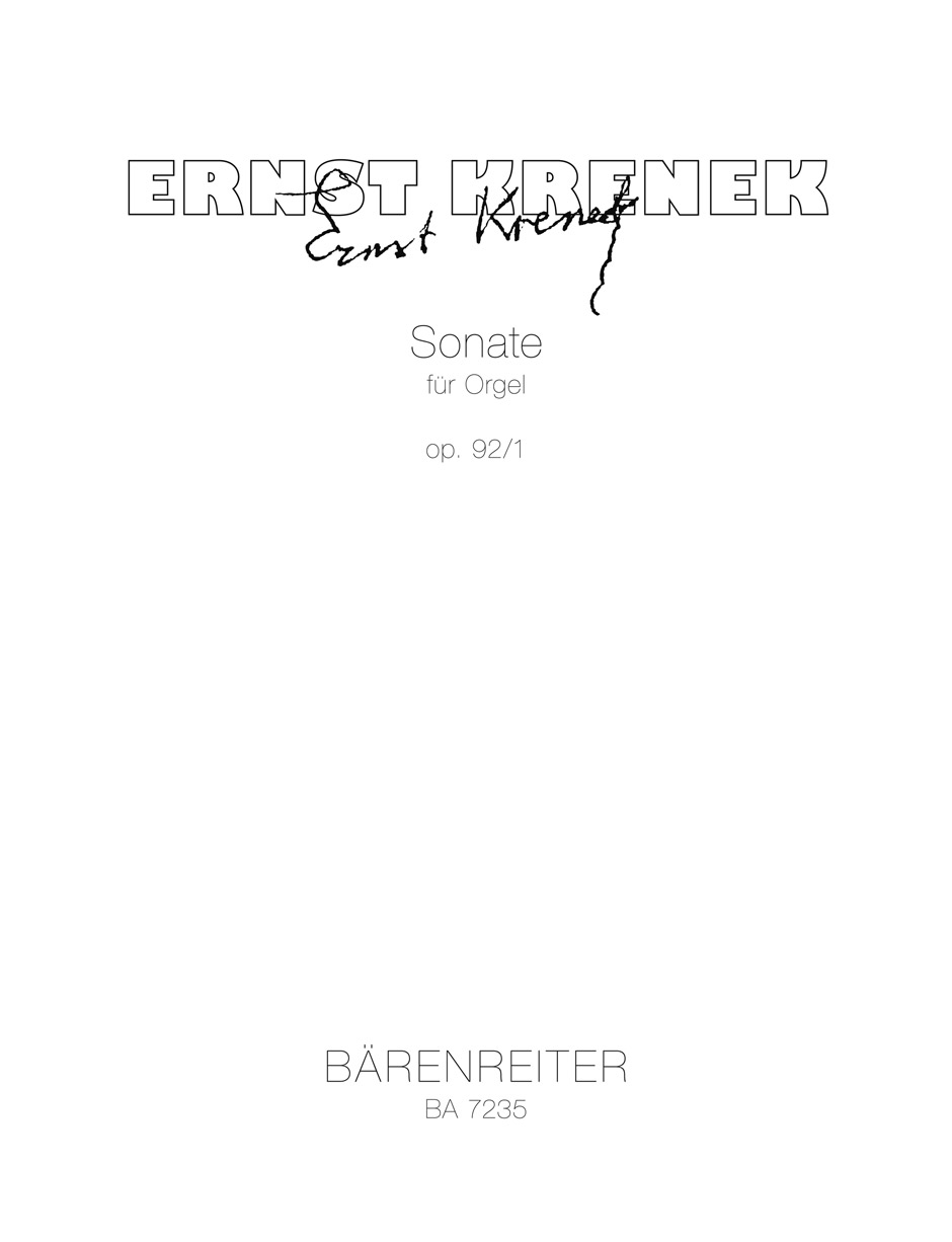 Sonata - Krenek, Ernst