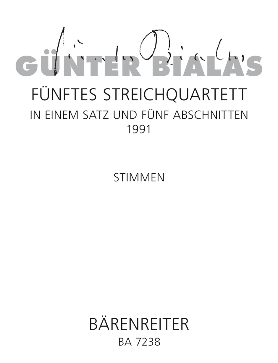 String Quartet - Bialas, Günter