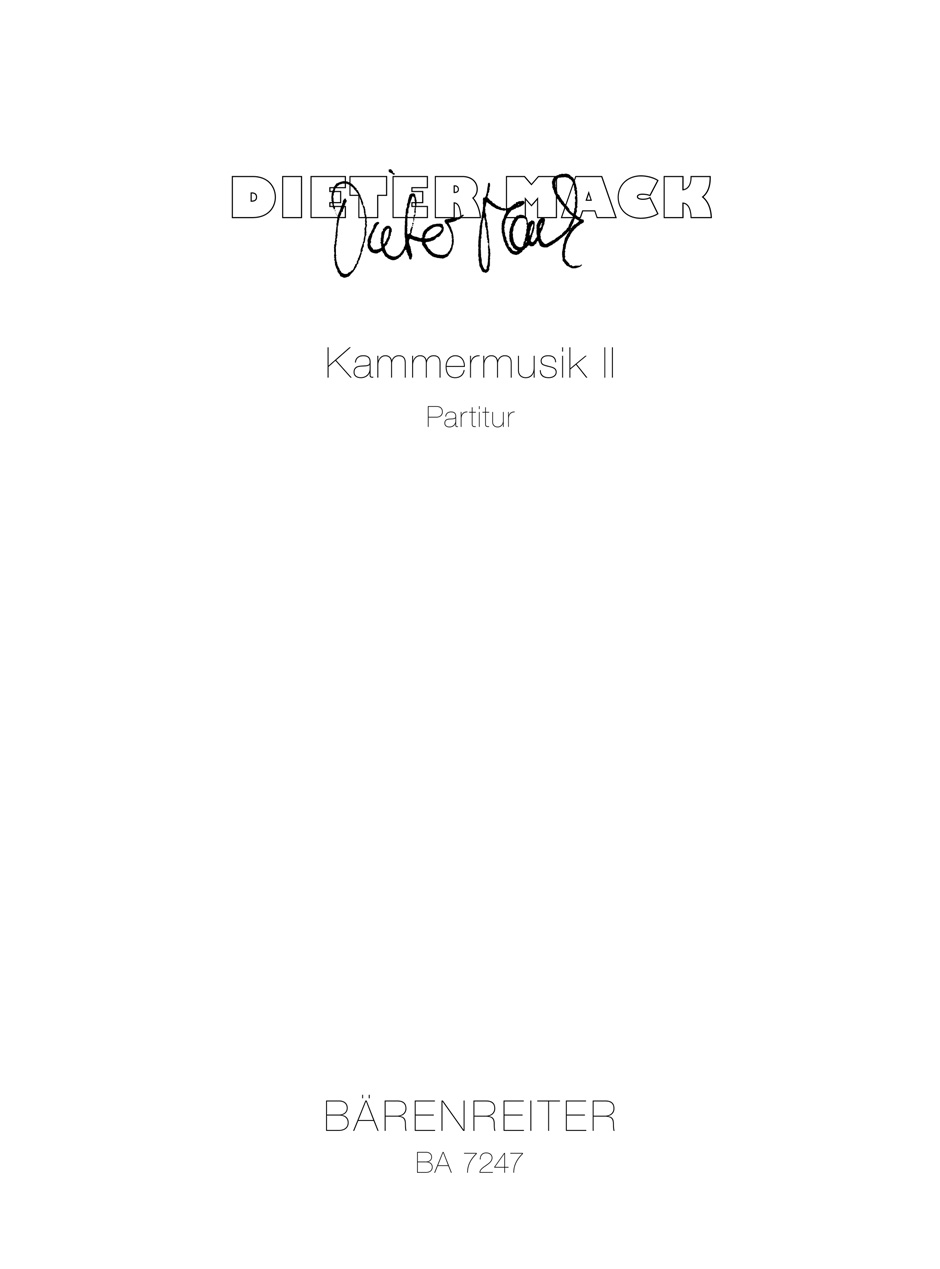 Kammermusik II - Mack, Dieter