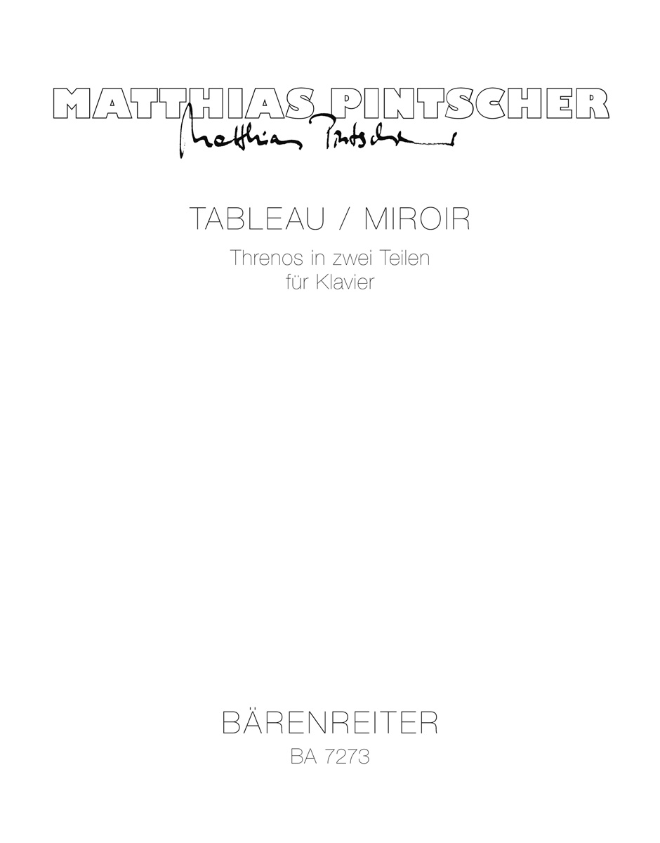 Tableau / Miroir - Pintscher, Matthias