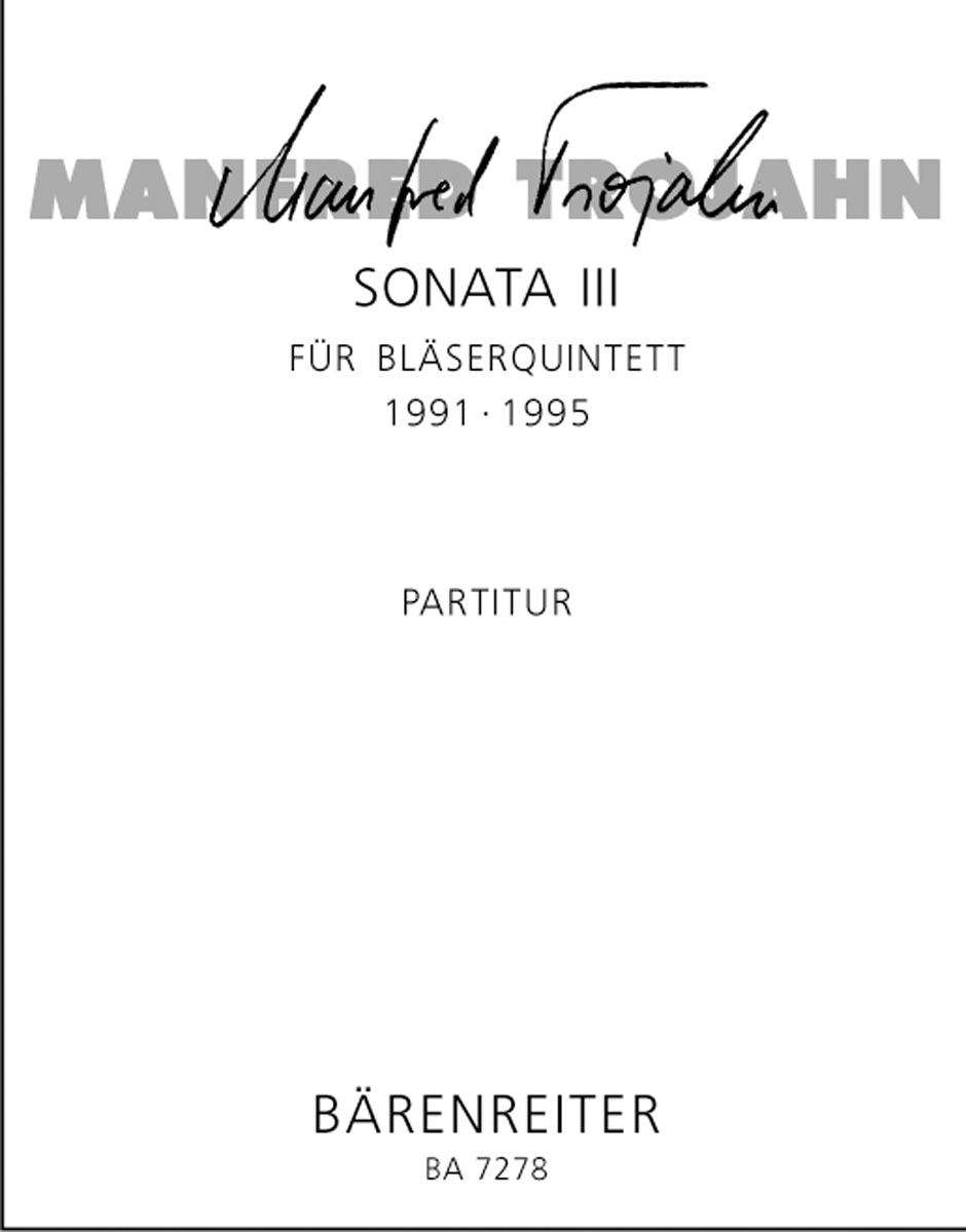 Sonata III - Trojahn, Manfred