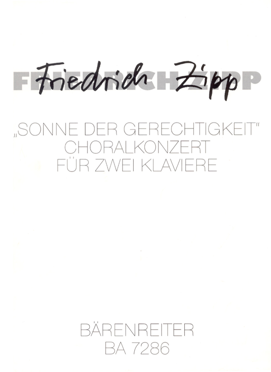Sonne der Gerechtigkeit - Zipp, Friedrich