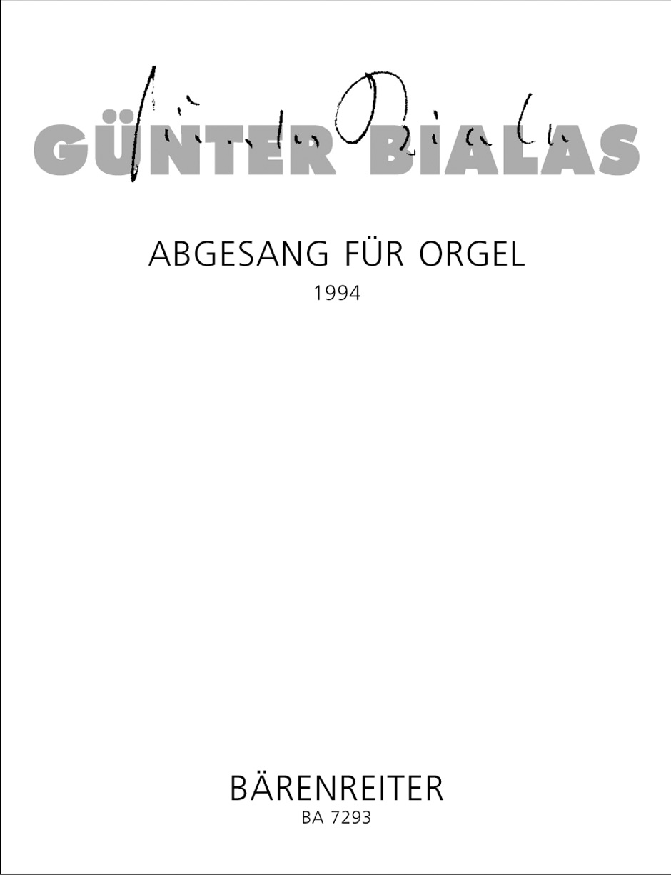 Abgesang - Bialas, Günter