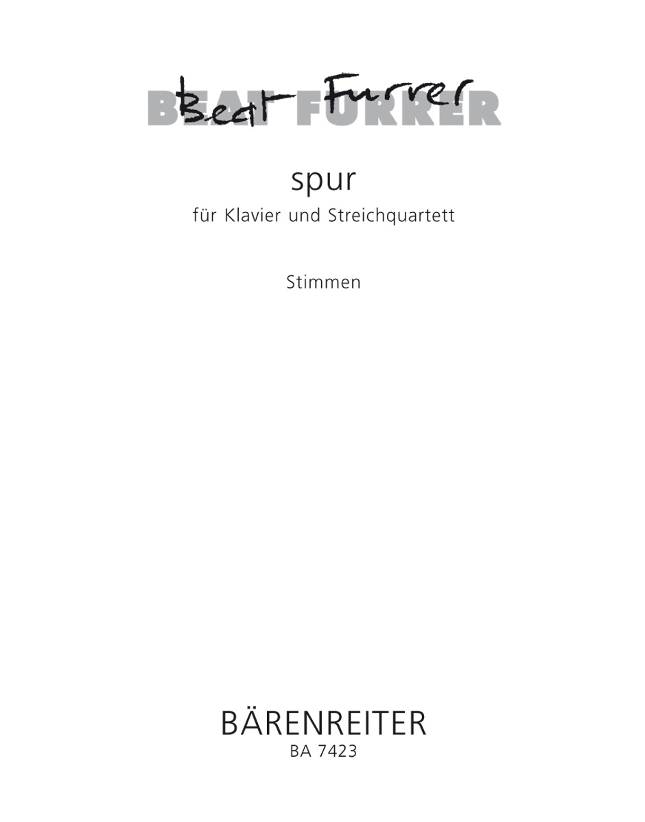 spur - Furrer, Beat