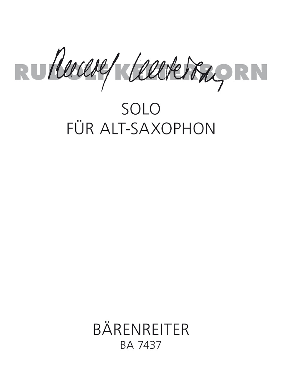Solo - Kelterborn, Rudolf