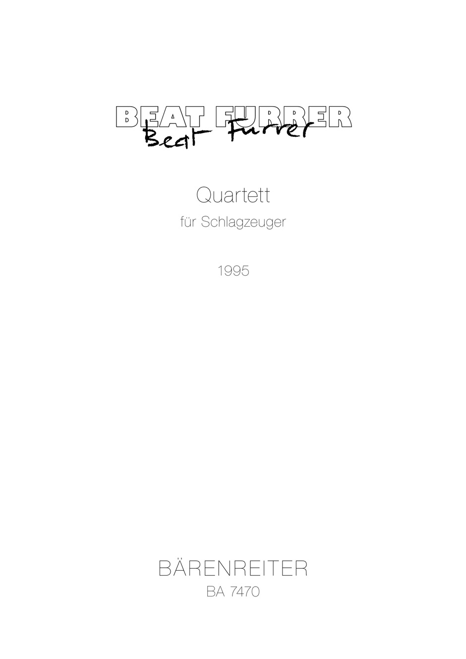 Quartett - Furrer, Beat