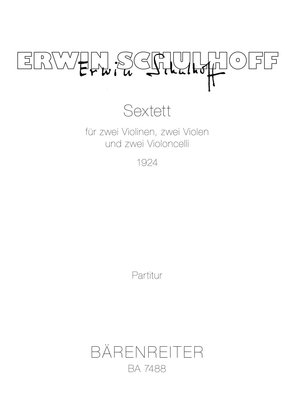 Sextett - Schulhoff, Erwin