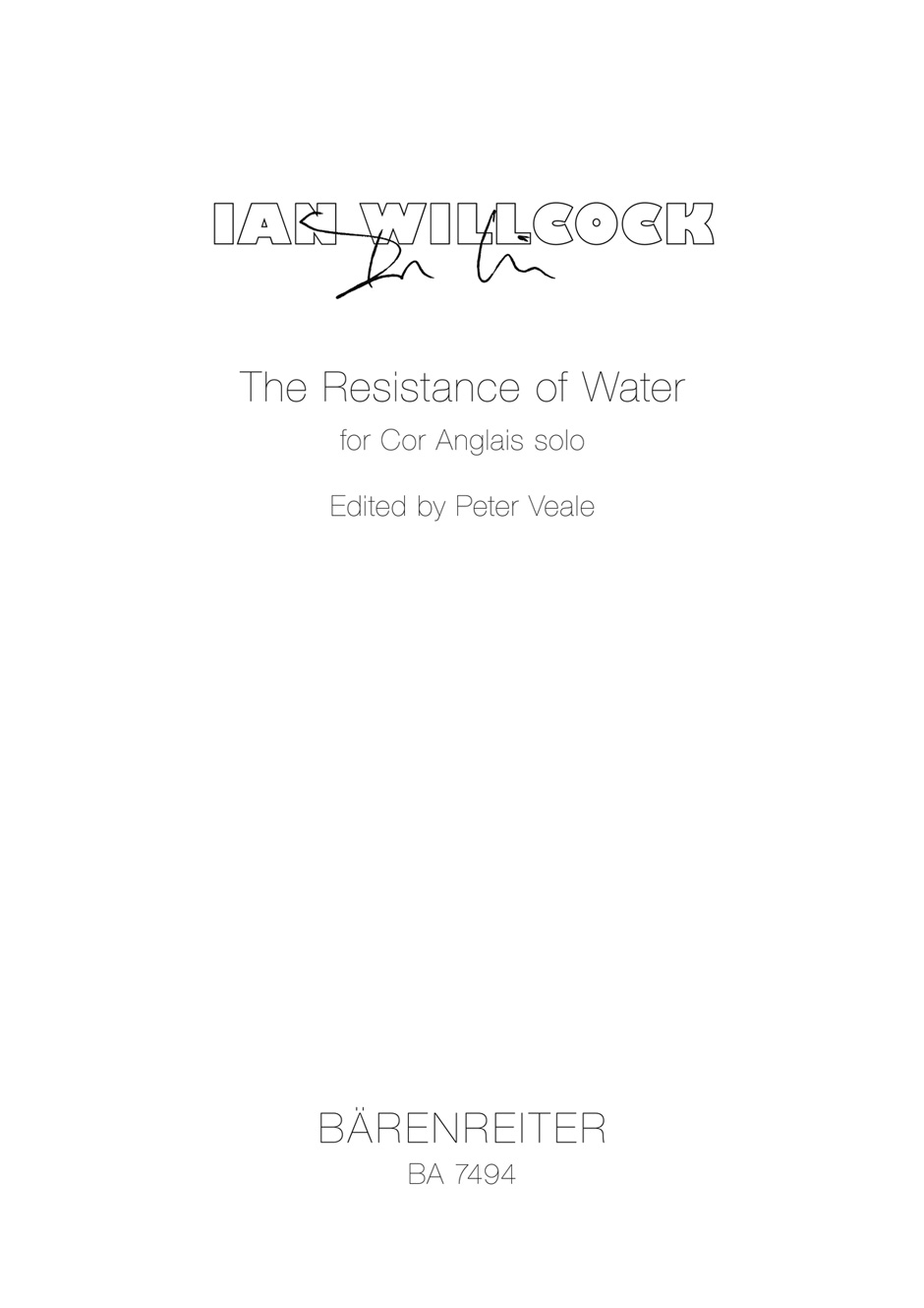 The Resistance of Water - Willcock, Ian