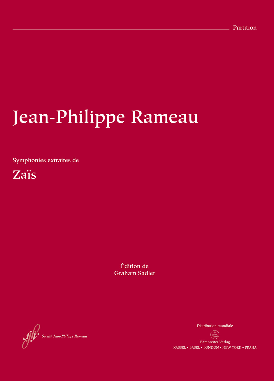 Za ́s - Symphonies. Instrumental extracts from the ballet héro ́que in a prologue and vier acts - Rameau, Jean-Philippe