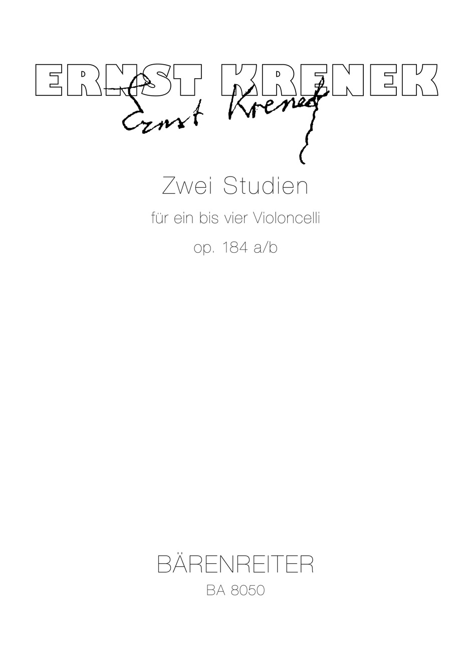 Two Studies - Krenek, Ernst