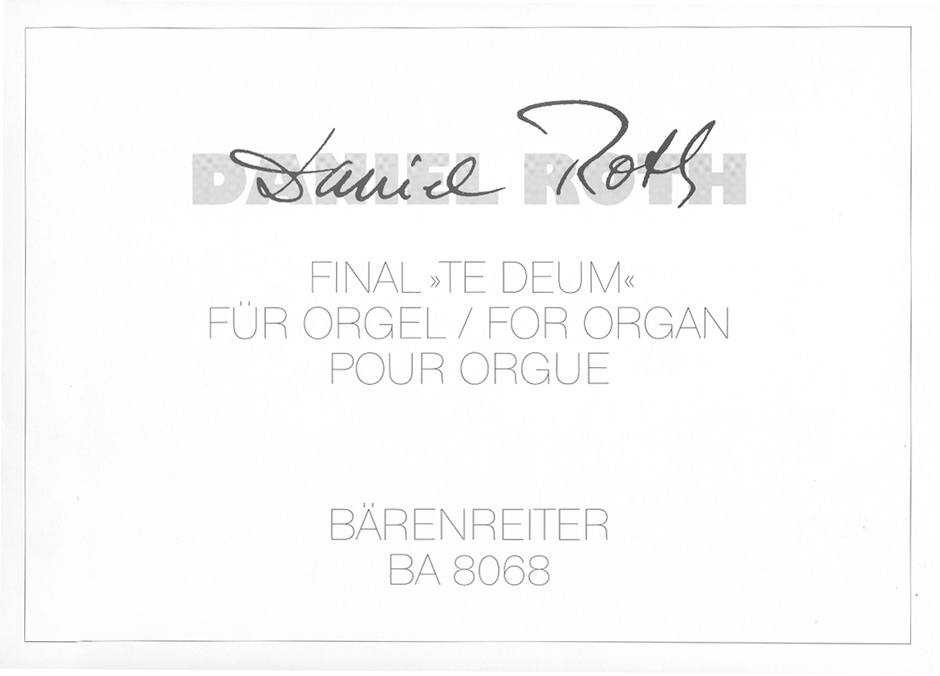 Final "Te Deum" - Roth, Daniel