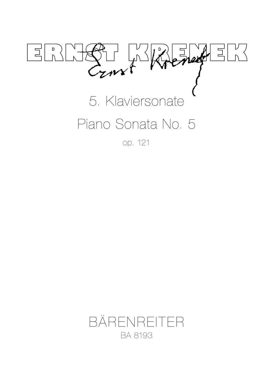 Fünfte Klaviersonate - Krenek, Ernst