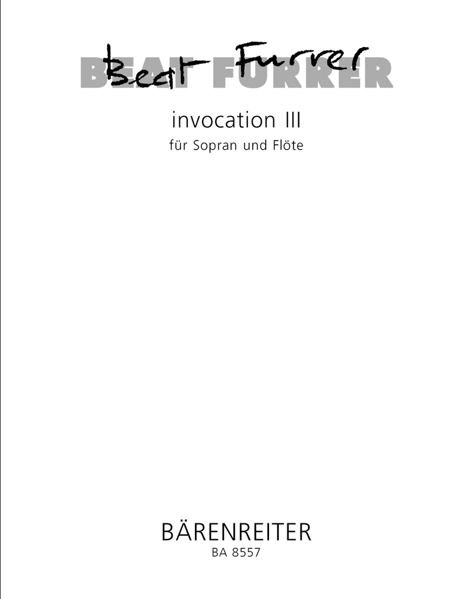 invocation III - Furrer, Beat