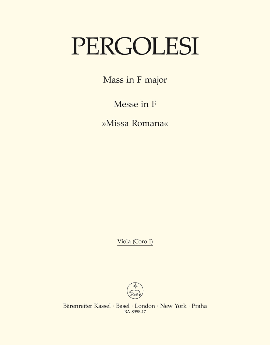 Mass - Pergolesi, Giovanni Battista