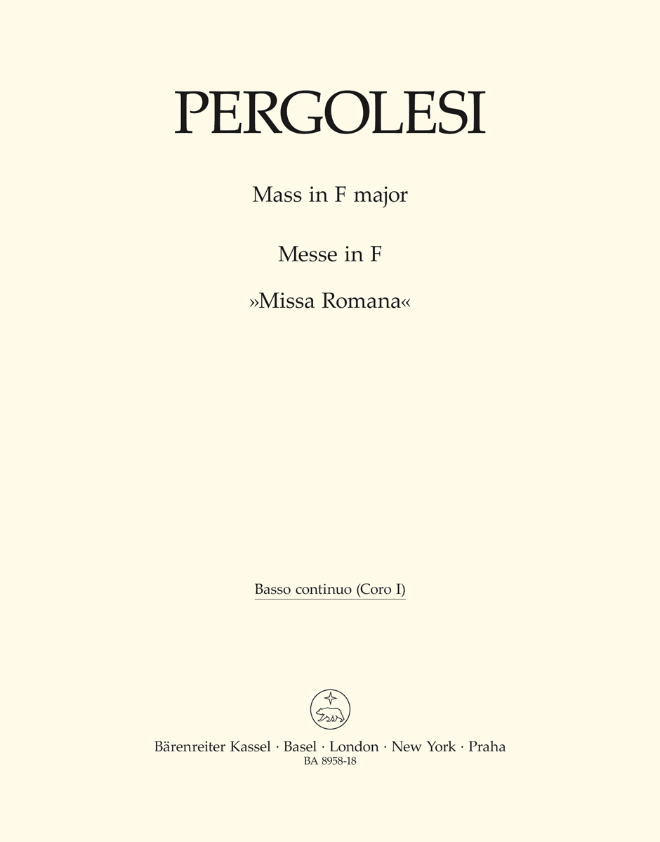 Mass - Pergolesi, Giovanni Battista
