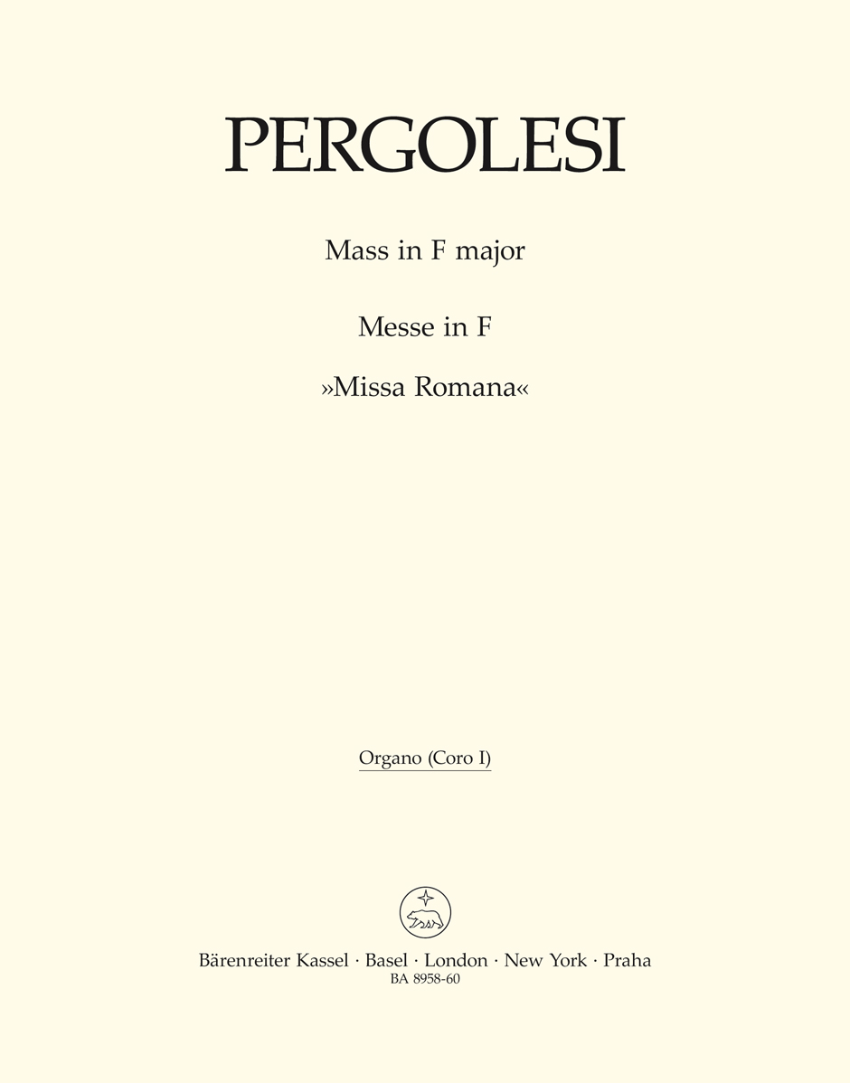 Mass - Pergolesi, Giovanni Battista