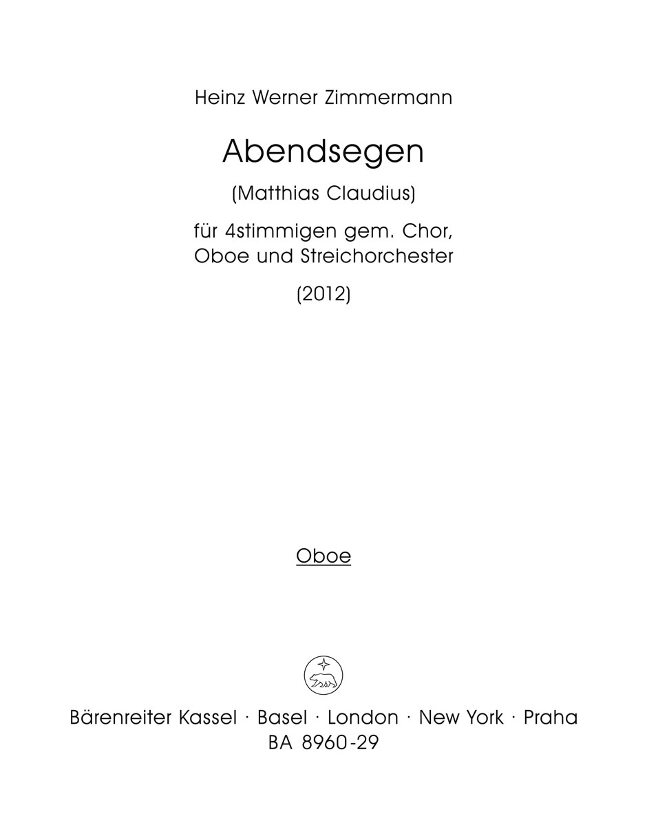 Abendsegen - Zimmermann, Heinz Werner