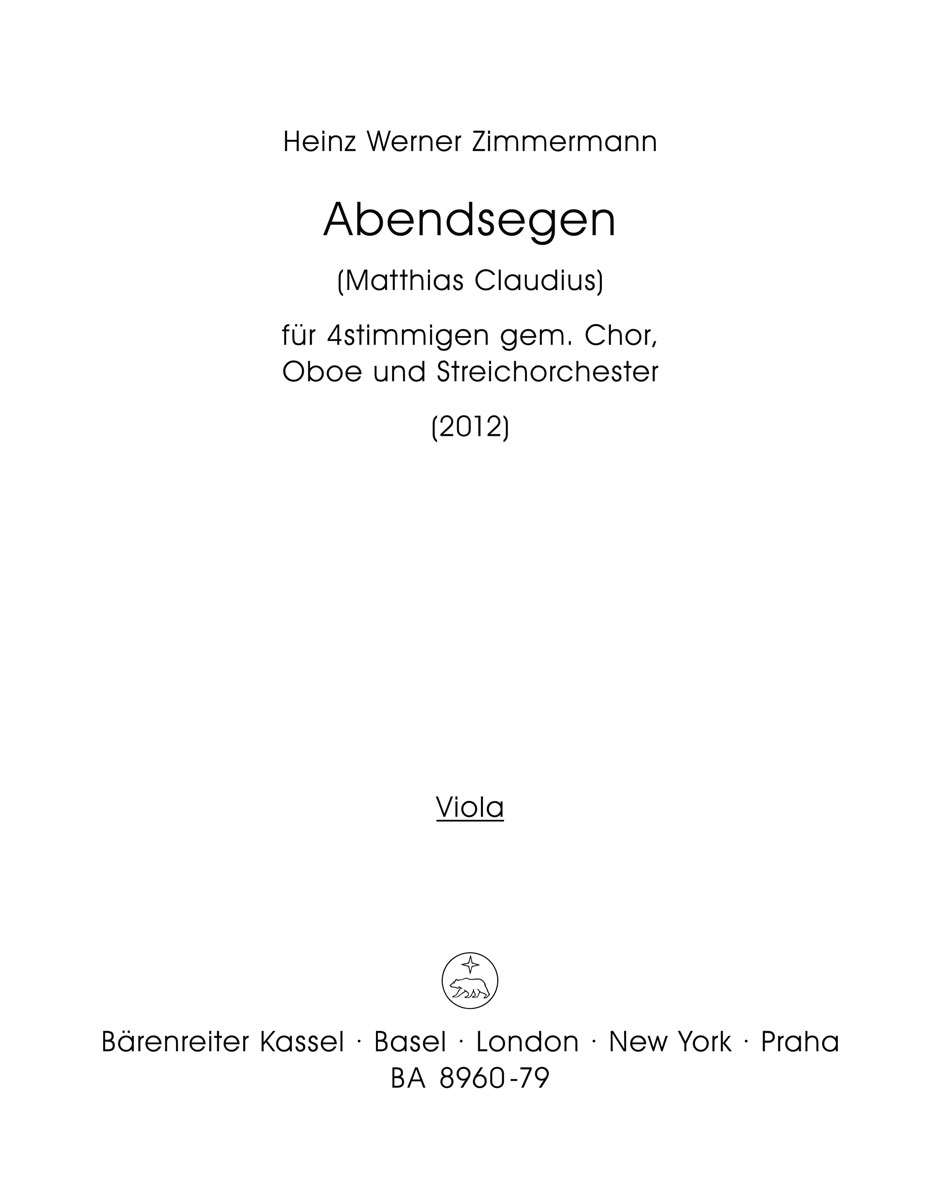 Abendsegen - Zimmermann, Heinz Werner
