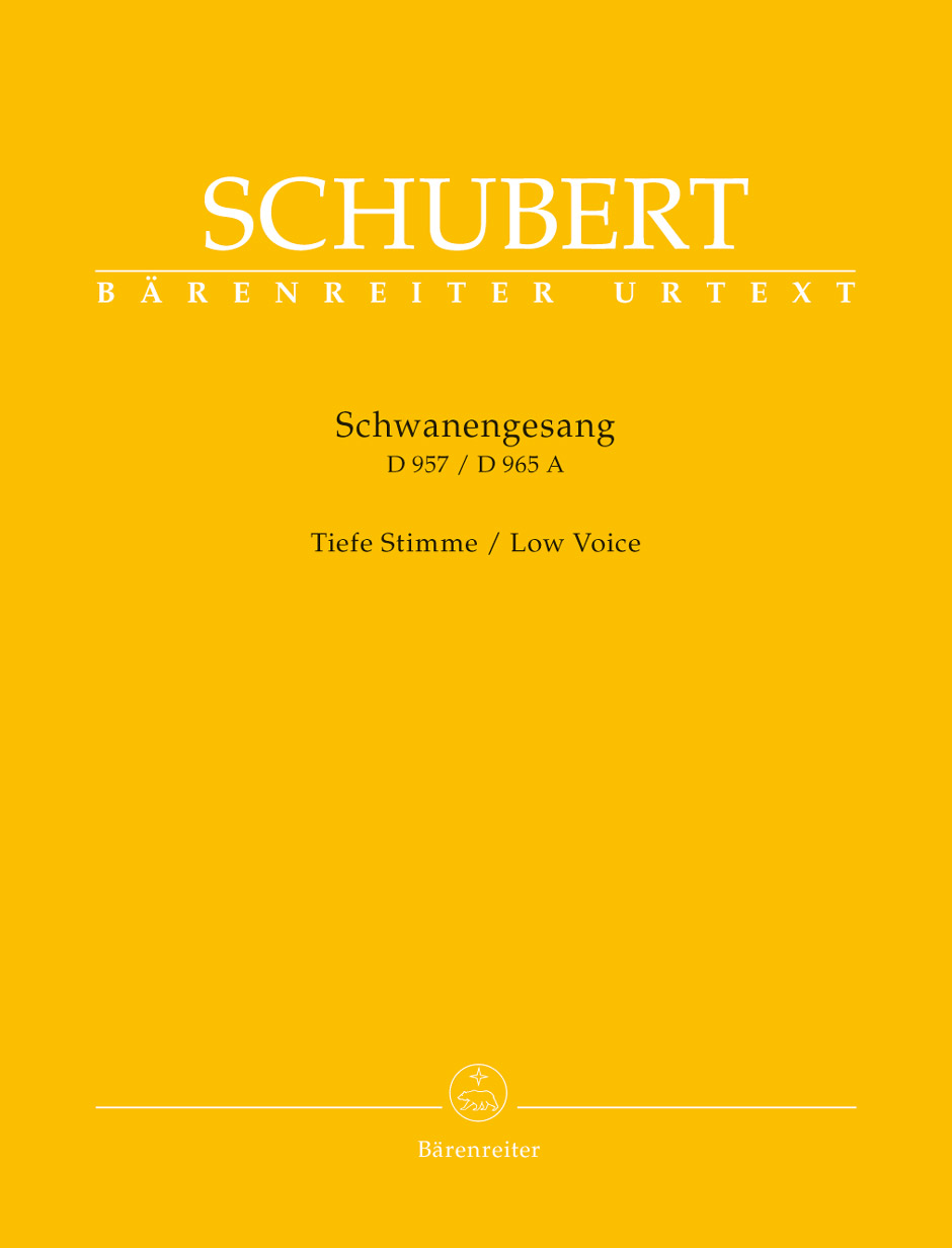 SchwanenGesang. Thirteen lieder on poems by Rellstab and Heine D 957 / "Die Taubenpost" D 965 A - Schubert, Franz