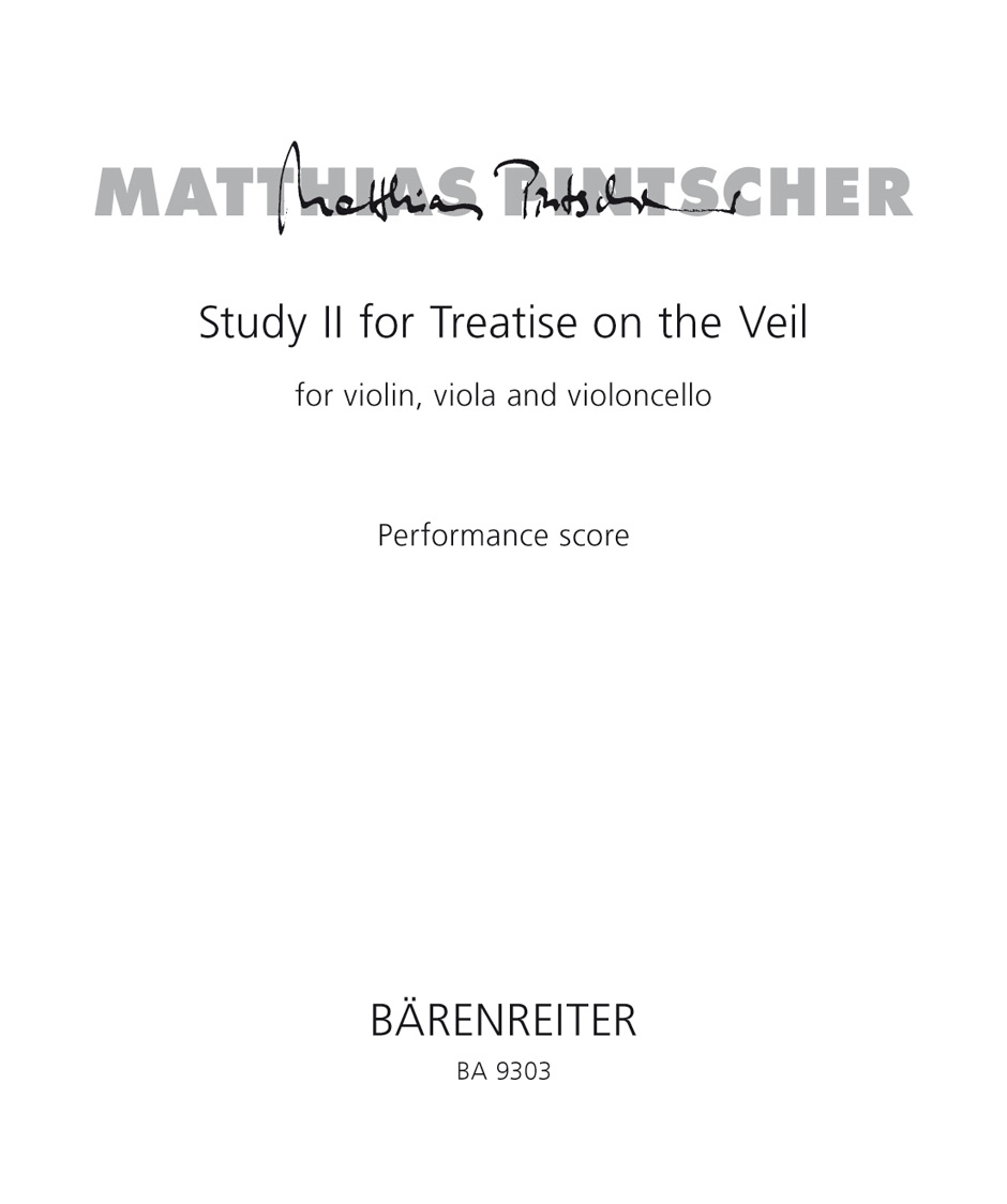 Study II for Treatise on the Veil - Pintscher, Matthias