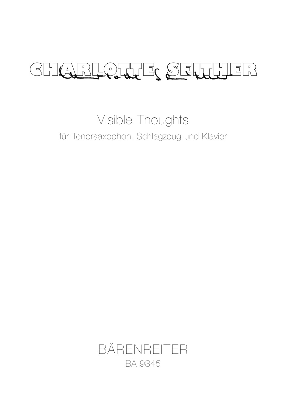 Visible thoughts - Seither, Charlotte