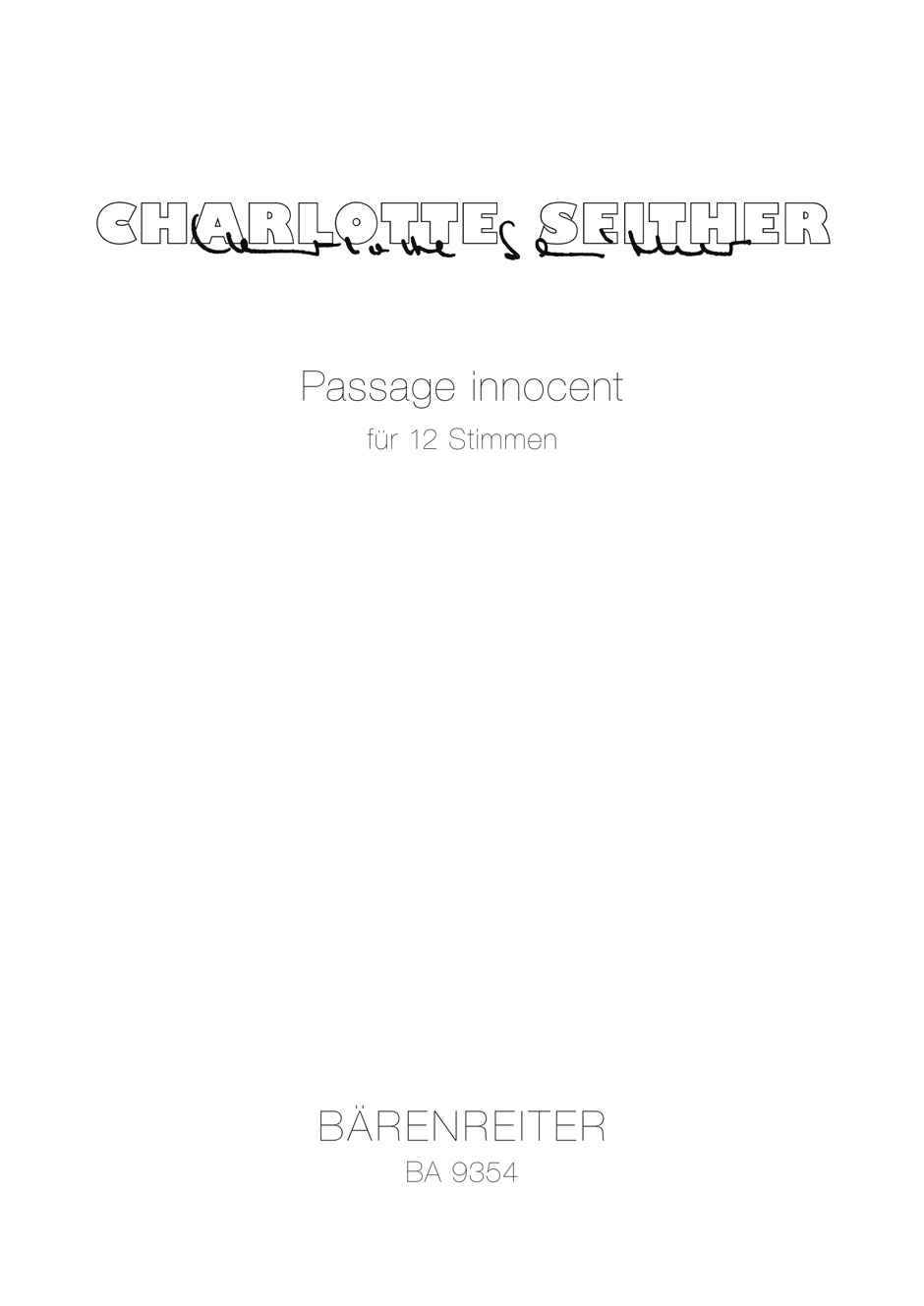 Passage innocent - Seither, Charlotte