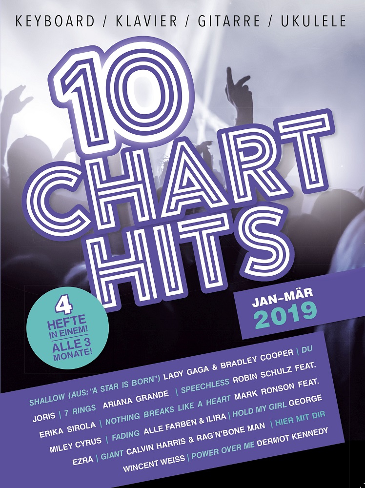 10 Charthits - Jan bis Mär 20194 Hefte in einem alle 3 Monate