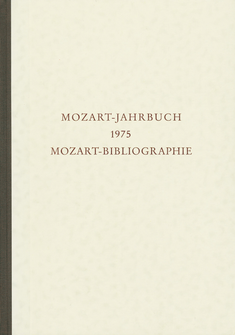 Mozart-Jahrbuch 1975 -