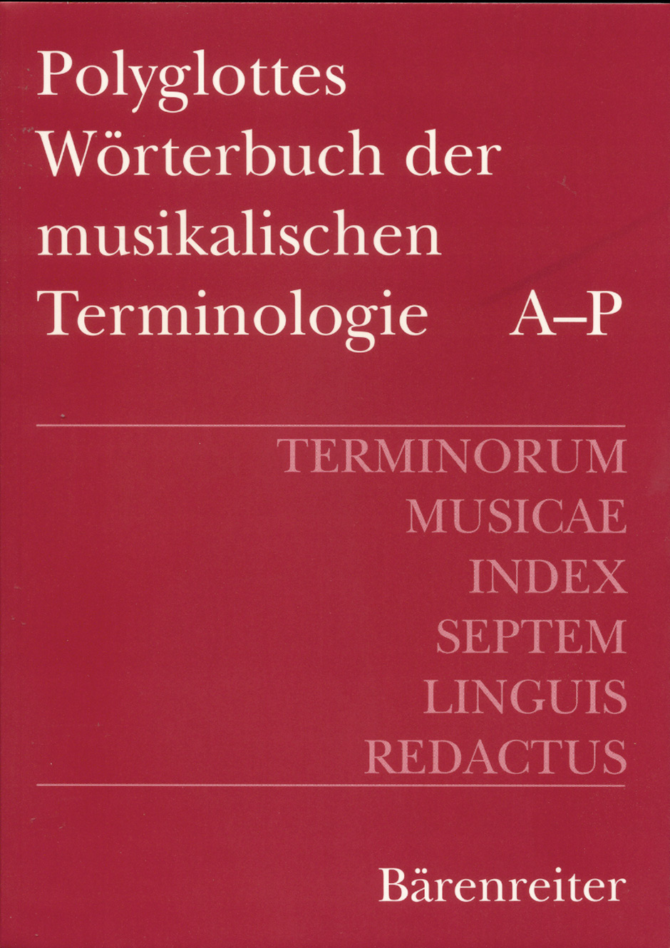 Polyglottes Wörterbuch der musikalischen Terminologie -