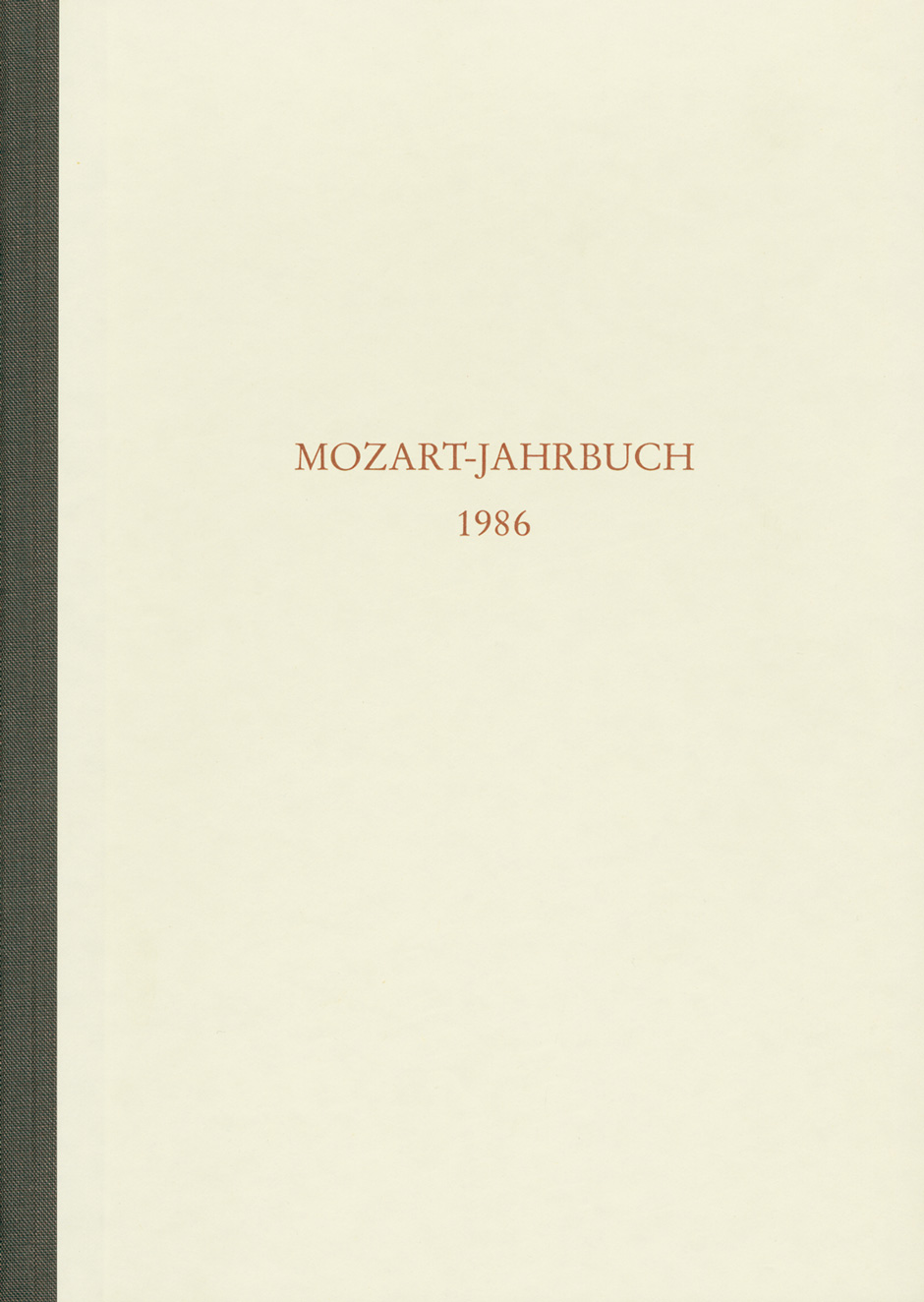 Mozart-Jahrbuch 1986 -
