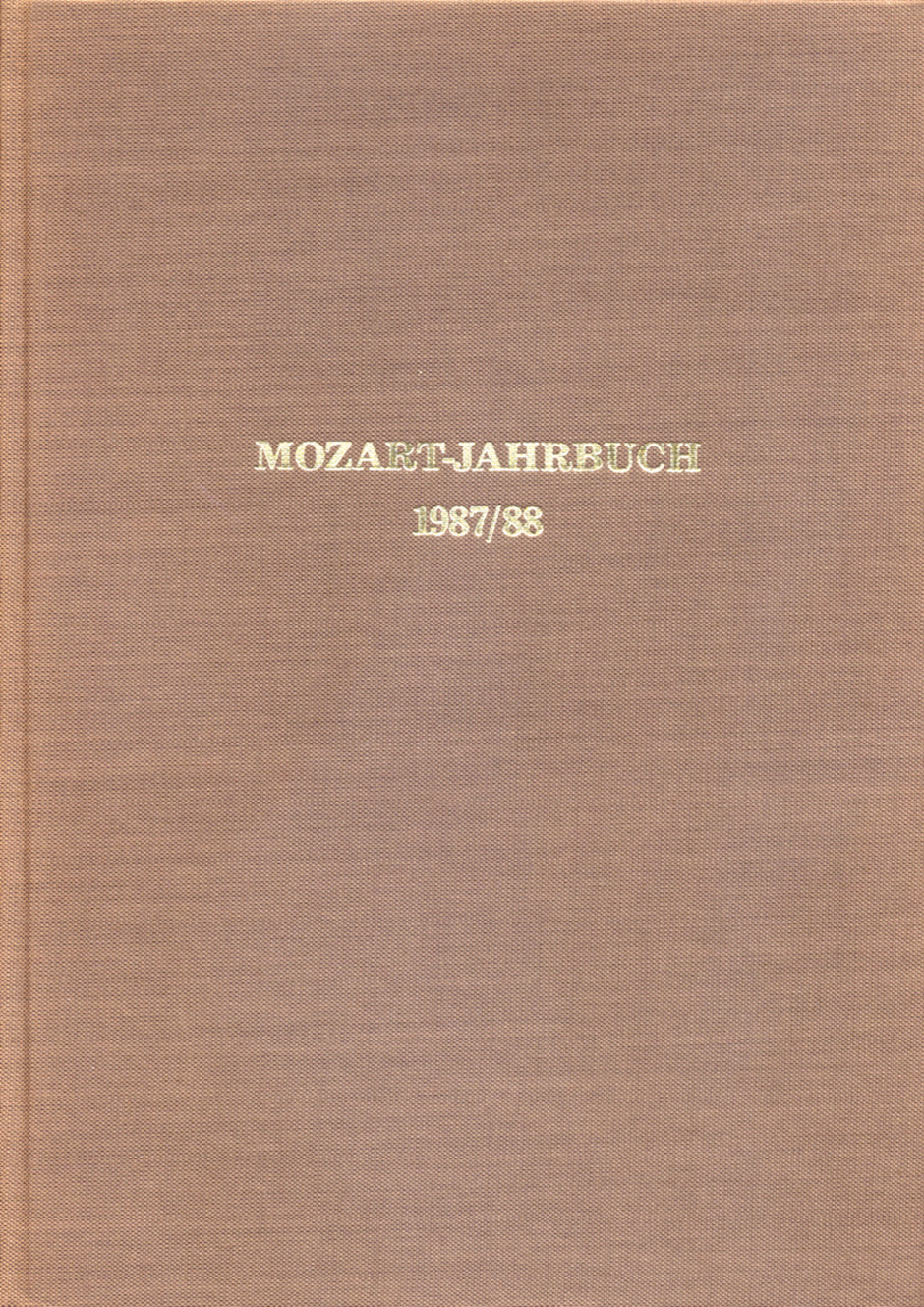 Mozart-Jahrbuch 1987/88 -