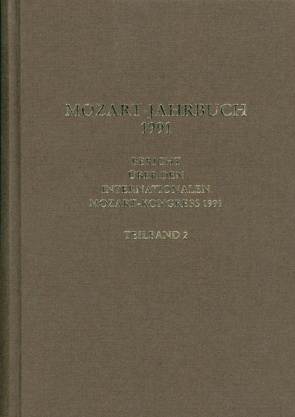 Mozart-Jahrbuch 1991 -